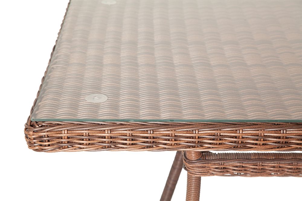 "Латте" плетеный стол из искусственного ротанга 160х90см, цвет коричневый