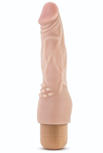 Телесный вибратор-реалистик с шипиками в основании Mr. Skin Cock Vibe 4 - 20,3 см. (Цвет: телесный)