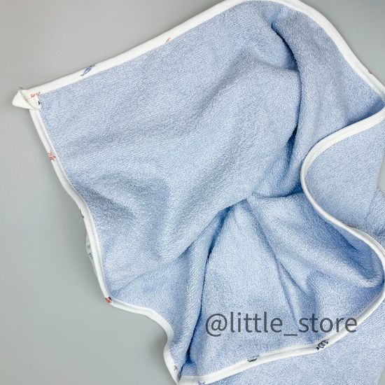 Полотенце махровое "Кораблик" голубой