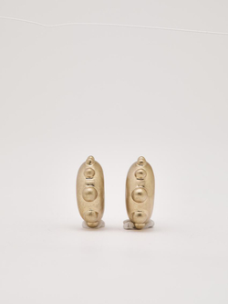 Massimo Dutti Серьги с деталями в форме пузырьков, золотистый