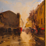 Картина «Город на закате»