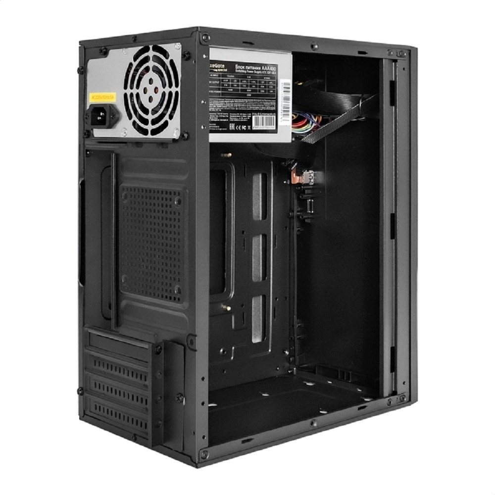 Корпус для компьютера Exegate EX297992RUS Корпус Minitower BAA-303U (mATX, без БП, 2*USB+1*USB3.0, HD Audio, черный)