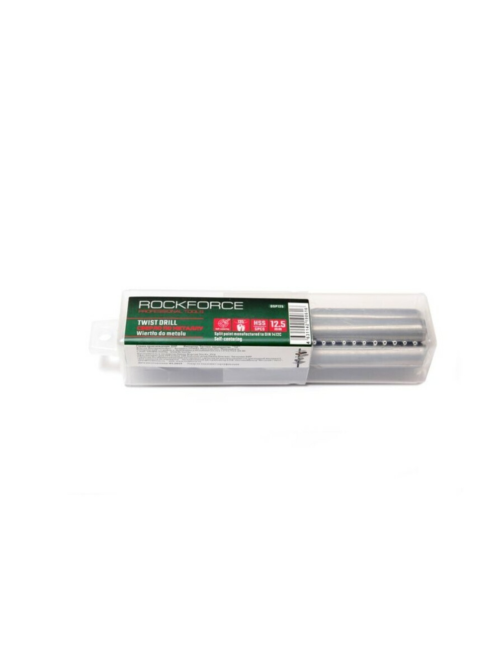 Сверло по металлу 13мм HSS(5шт), в пластиковом футляре RockForce##Rock FORCE RF-DSP130