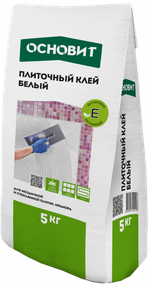 Клей ОСНОВИТ МАКСИПЛИКС АС-17 W беспылевой белый 5кг, 87124
