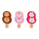 Ластик Basir, фигурный, серия "Мороженое", цветной корпус в форме мороженого, с рисунком зверюшек