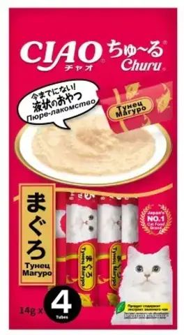 INABA Ciao Churu пюре для кошек тунец магуро 14 г