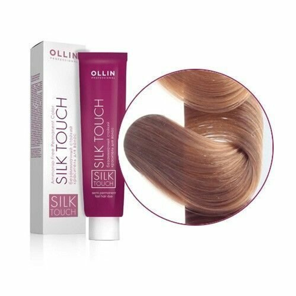 OLLIN SILK TOUCH 7/0 русый 60мл Безаммиачный стойкий краситель для волос