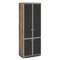Шкаф со стеклом в алюминиевом профиле высокий 820х440х2195 V-612
