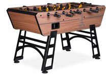 Игровой стол - футбол &quot;Eiffel&quot; (151х75,5х90см) коричнево-черный