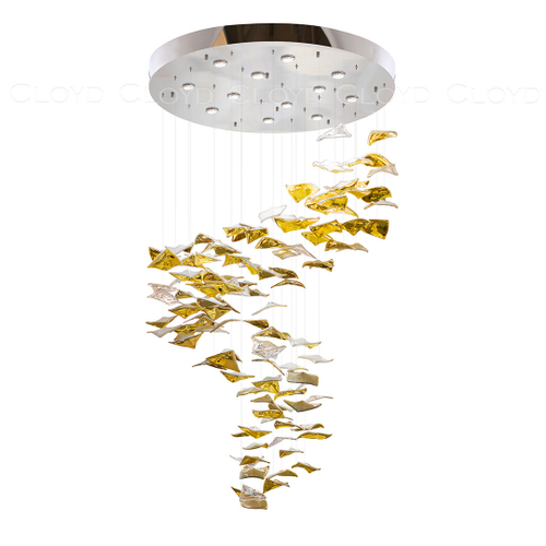 Люстра Cloyd TAKAMAKA C12 / выс. 180 см - хром (арт.11489)