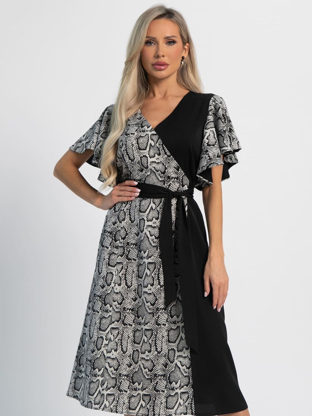 Платье Исида (серо-черное) П16026-54М LT Collection
