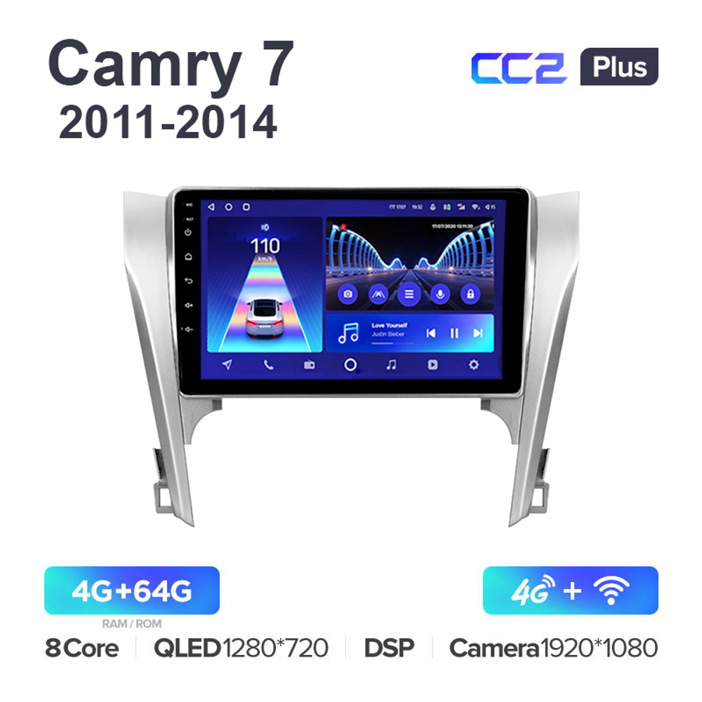 Teyes CC2 Plus 10,2"для Toyota Camry 7 2011-2014