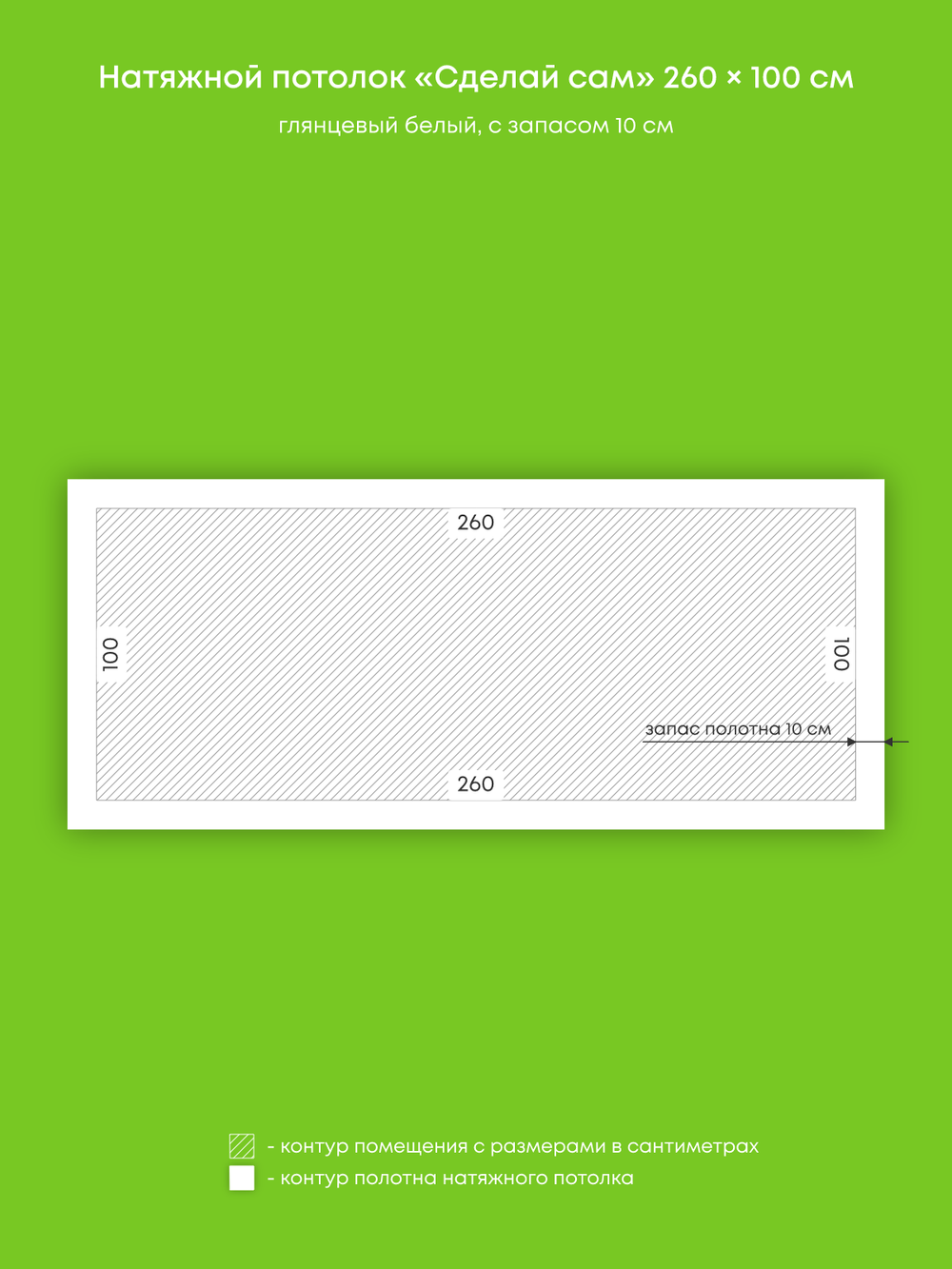 Натяжные потолки 17.4 м2, 2.6 м2, 1 м2, 2 м2