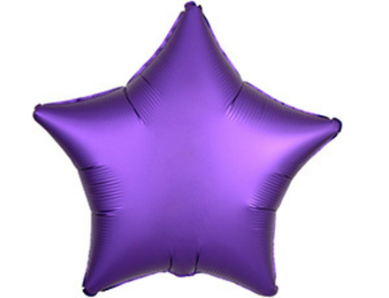 А 19"/48 см, Звезда, Сатин, Фиолетовый (Purple Royal), 1 шт