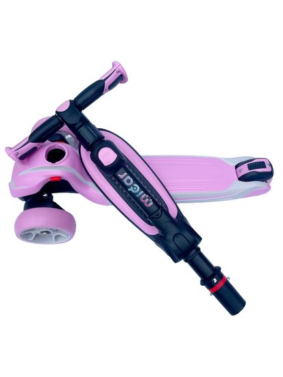 Самокат-беговел со светящимися колёсами 3 в 1 Scooter Micar Moby Pink
