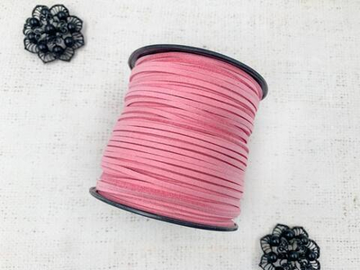 Шнур замшевый, ш. 3 мм, розовый