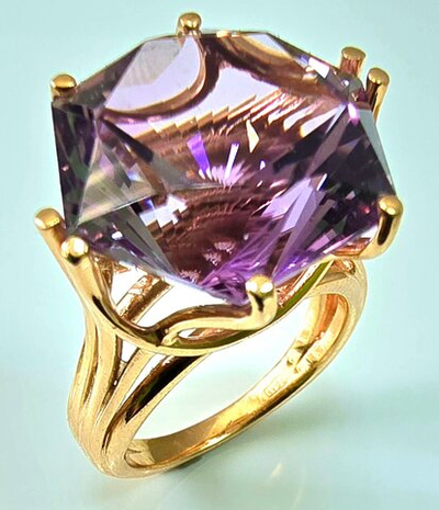 Эстерелла золото 585, аметист