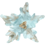 Украшение новогоднее «Пуансеттия - Нежность» 25 см, Голубой