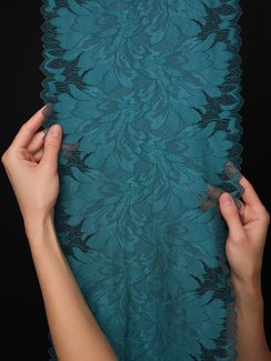 03-77 ОПТ Кружево эластичное 24 см, зеленый