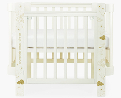 Детская кроватка-трансформер Happy baby Mommy Love в комплекте с расширением 160х70 milky
