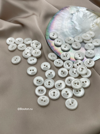 Пуговицы на два прокола керамические белые