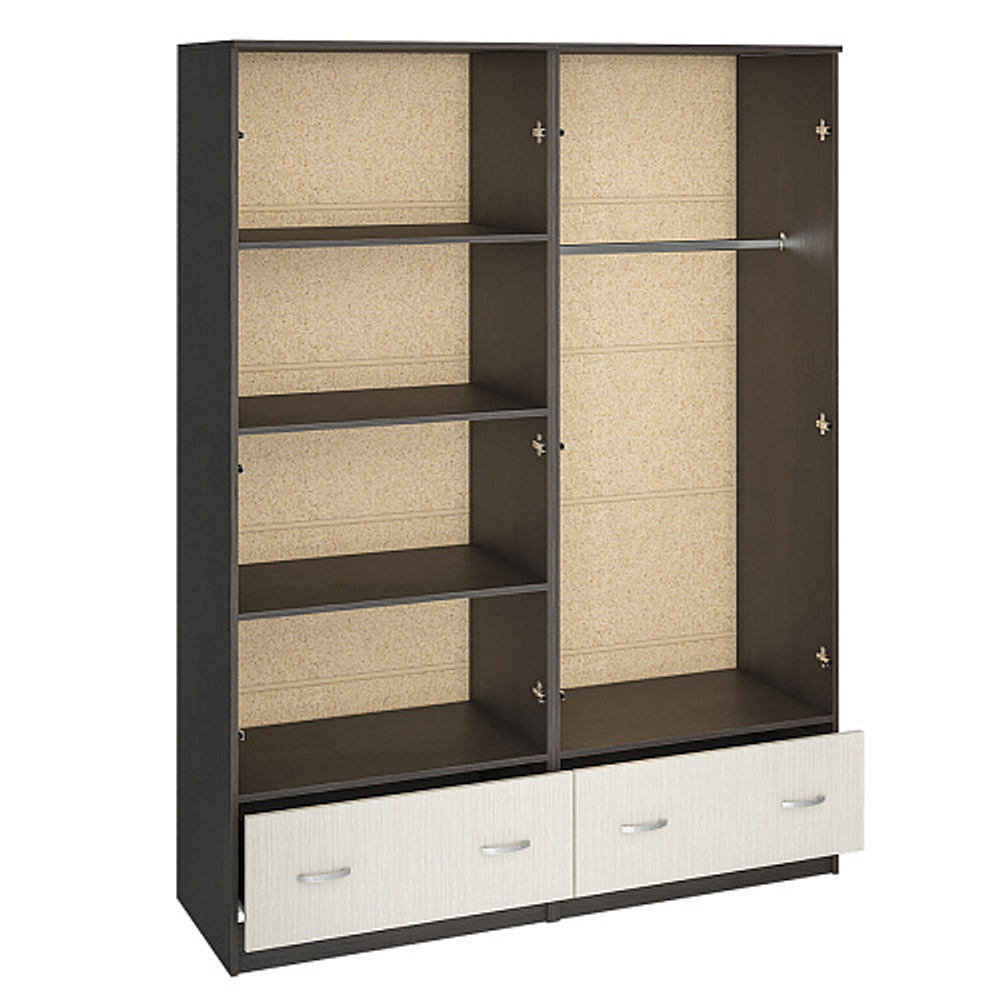 Шкаф для одежды и белья Ронда ШК-4, венге/дуб белфорд