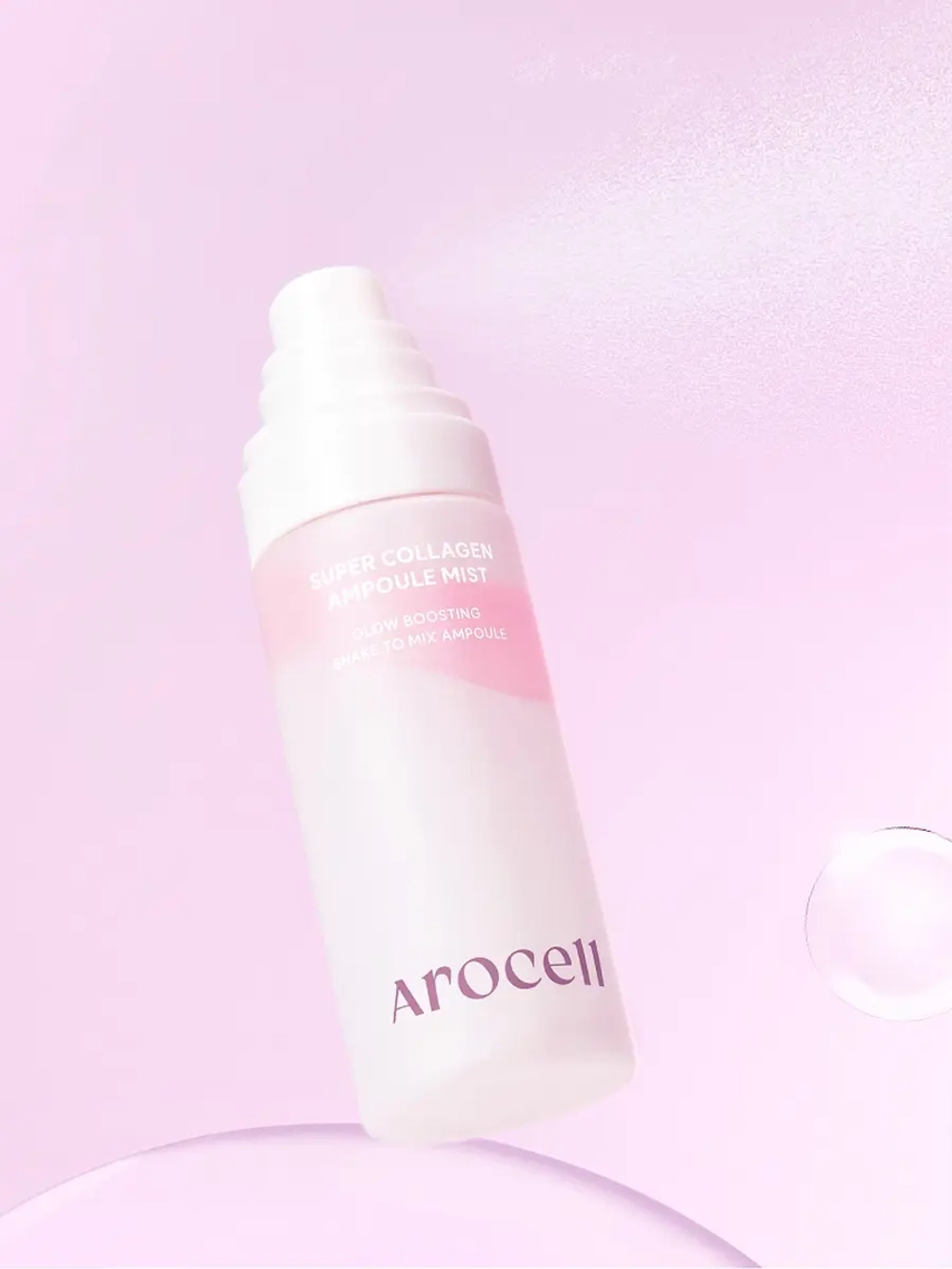 Arocell Двухфазная коллагеновая сыворотка-мист с PDRN и розовым маслом для сияния кожи Super Collagen Ampoule Mist 80 мл