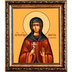 Мария Журавлева преподобномученица. Икона на холсте.