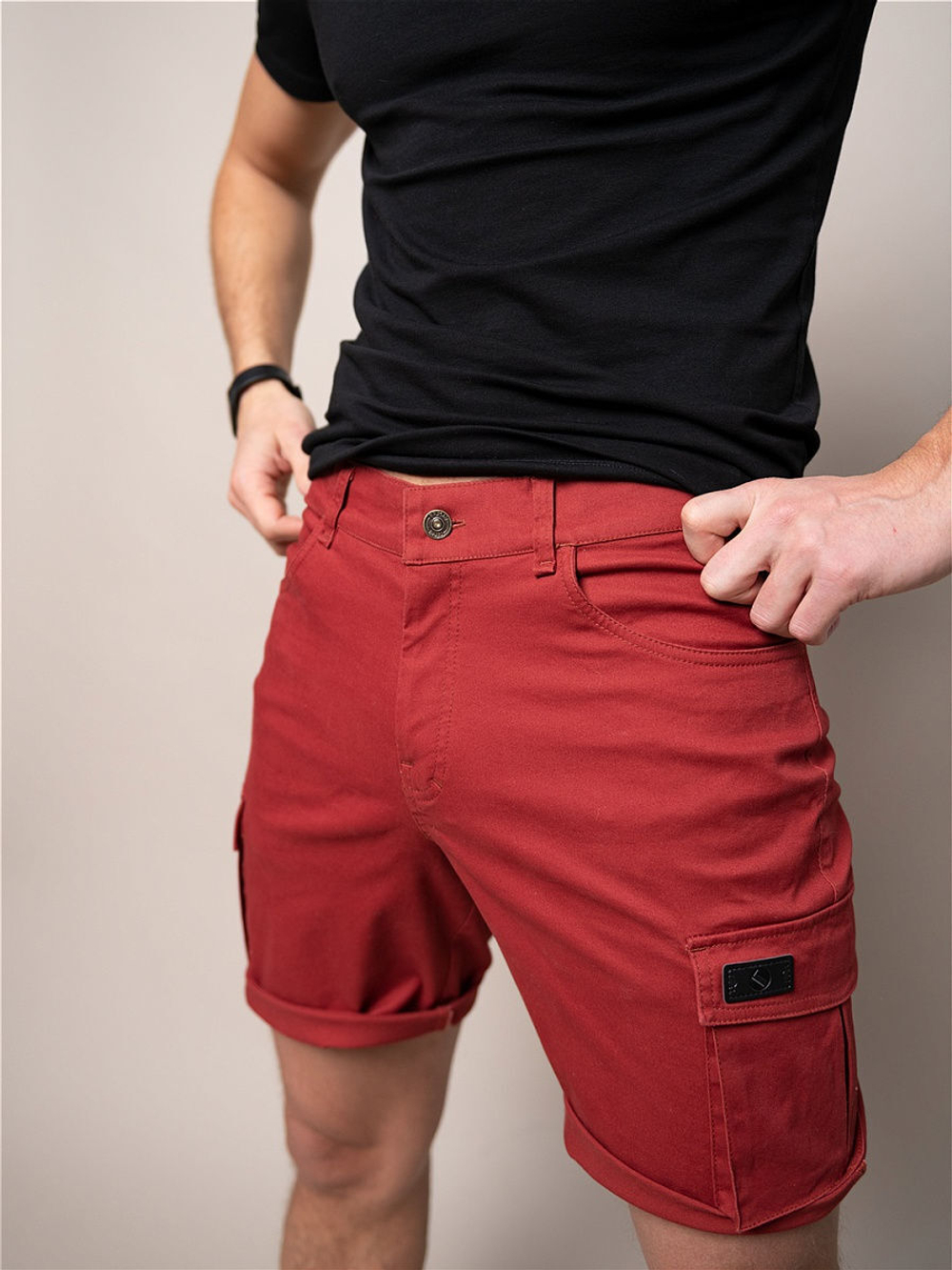 Шорты карго мужские терракотовые Город Горький