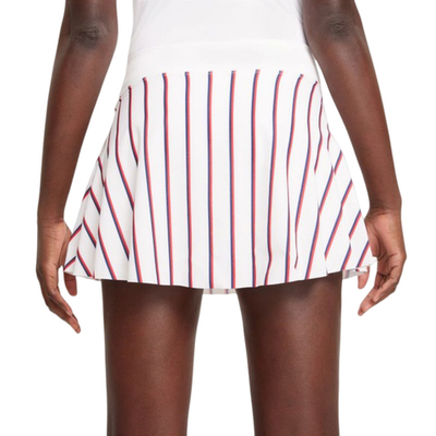 Теннисная юбка Nike Dri-Fit Club Skirt Regular Stripe Tennis Heritage W - white