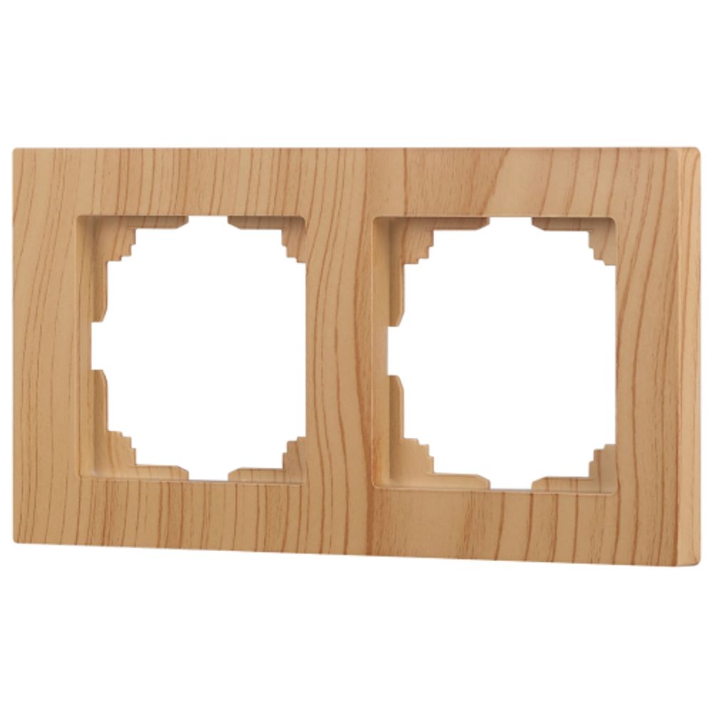 Рамка для розеток и выключателей Intro Accent 6-502-11 на 2 поста, СУ, сосна | Intro