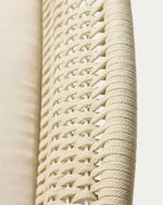 Уличный диван Alipa из акации и веревки цвета экрю 235 см