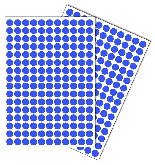 Светло-синие виниловые наклейки для маркировки Policomprint М10, 10 мм.