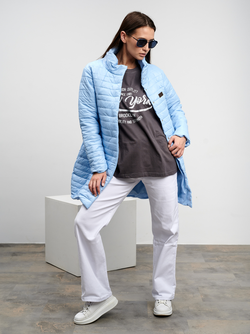 Полупальто "Сити" голубой