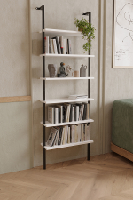 Настенная консоль с 6 полками - белый