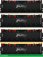 Оперативная память Kingston Fury Renegade RGB RTL Gaming DDR4 4x8GB (KF436C16RBAK4/32)