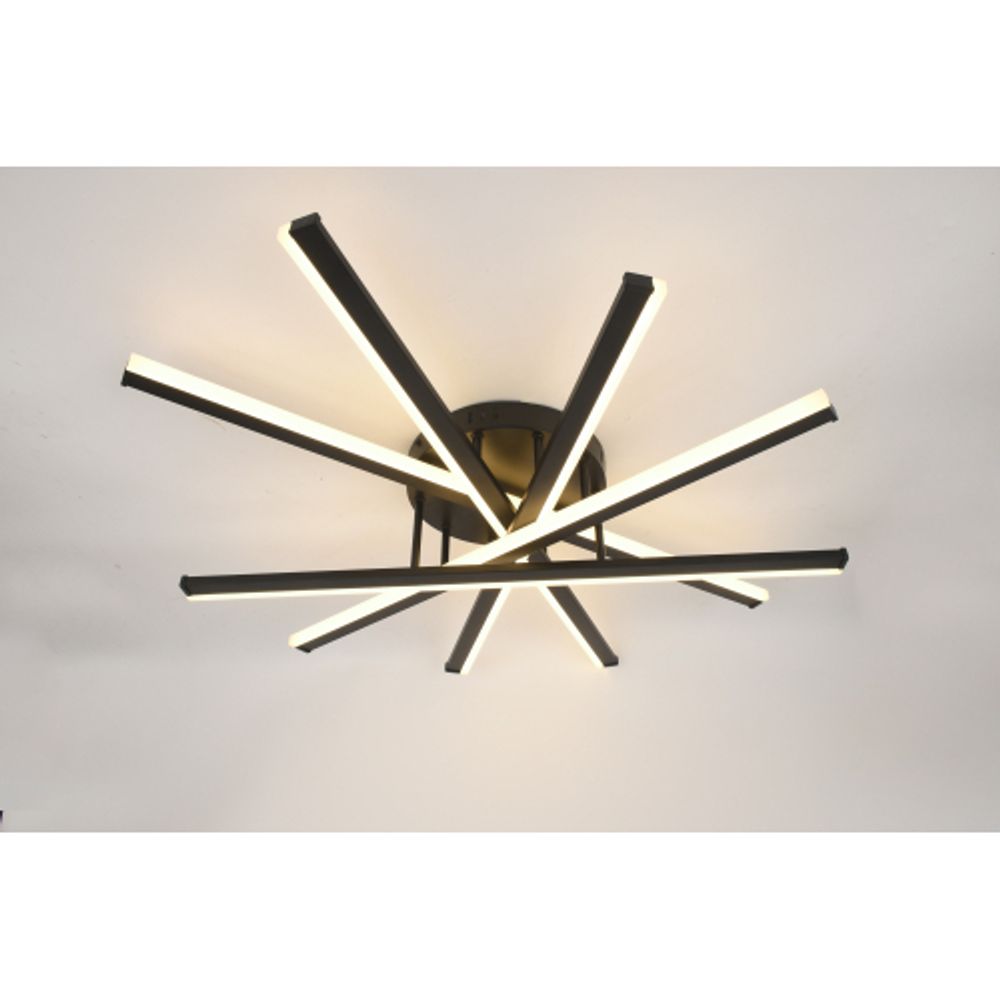 Светильник потолочный светодиодный Rivoli Aurora 6181-201 LED 110 Вт 3000-6000К чёрный с пультом | Rivoli