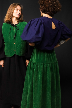 Юбка на кокетке из бархата, "12 месяцев"