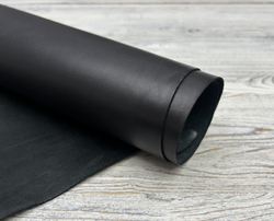 Гладкая натуральная кожа Этруско цв. Черный / Etrusco Classic Nero, толщ. 1,4-1,6 мм