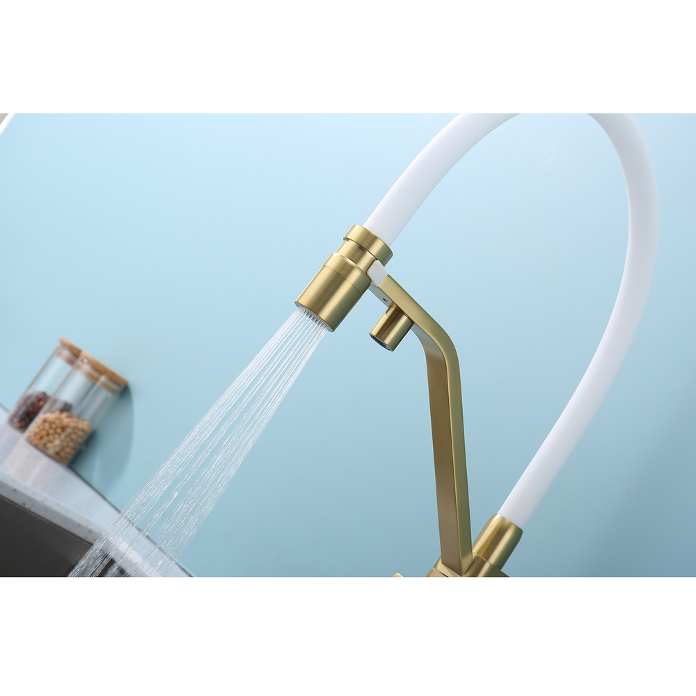 Смеситель для кухни с подключением фильтра Raglo R85.62.03, золотой сатин