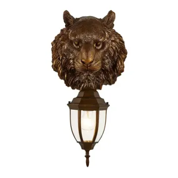 Настенный уличный светильник 1*E27 2818-1W коричневый Hunt Favourite