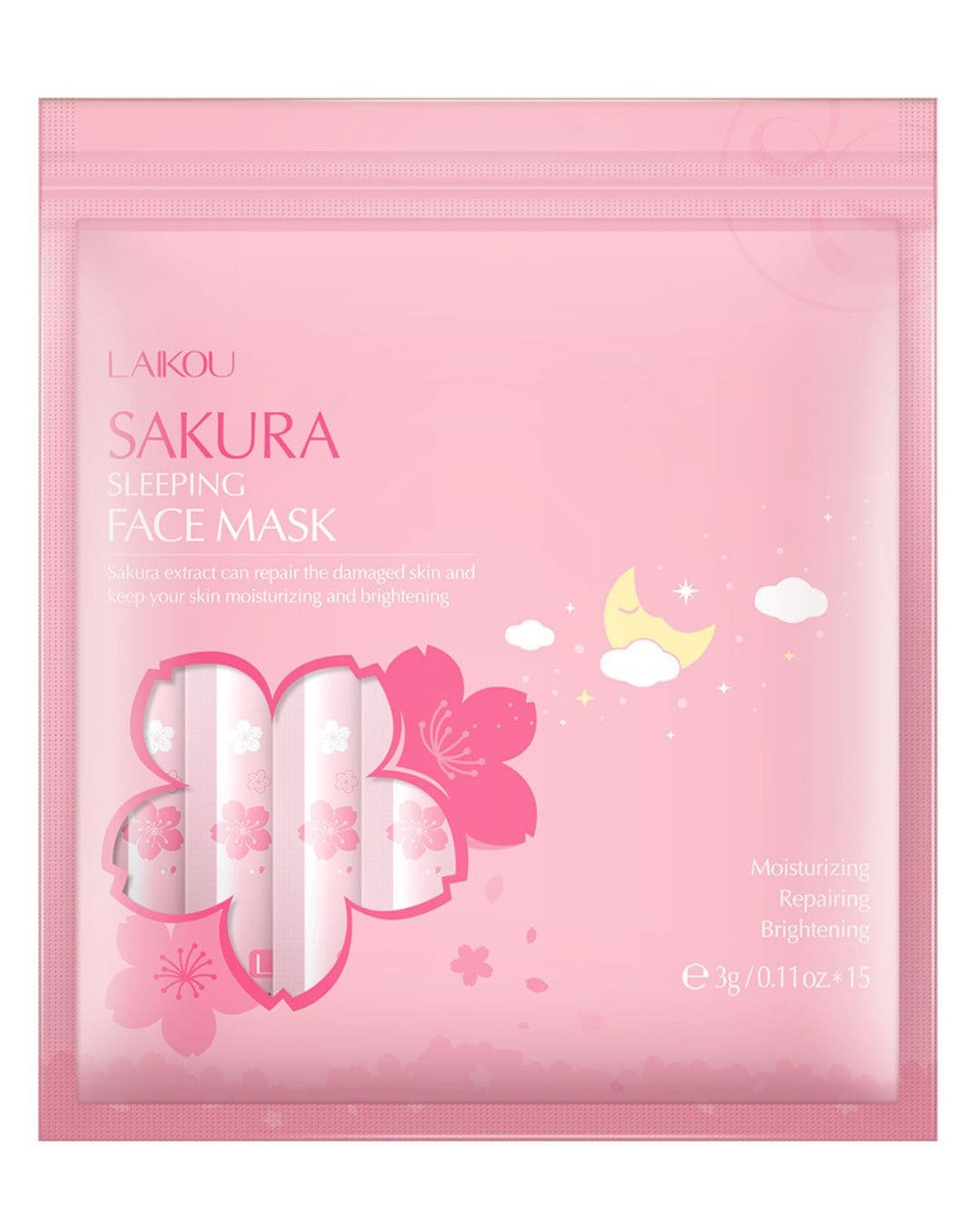 Ночная маска для лица с сакурой, 3г