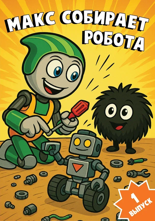 Комикс "Макс собирает робота" 1 выпуск
