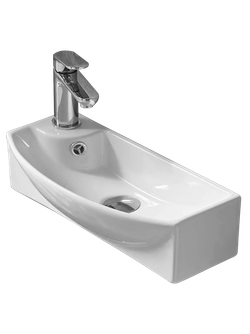 Раковина подвесная (глянцевая белая) WeltWasser WW AISBACH 7946 GL-WT L 455х220х130