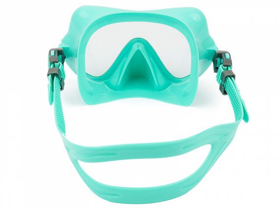 Набор маска+трубка в сумке Sargan Баттерфляй-М прозрачный/бирюзовый