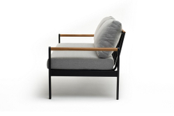 Диван из алюминия MAYA 2-х местный темный графит