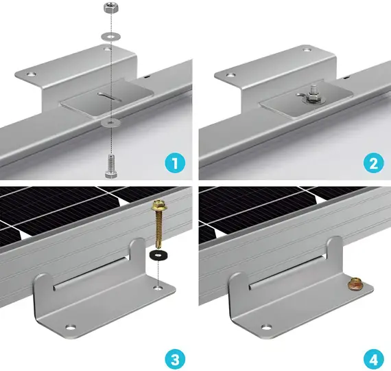 Мини Z-образный крепеж Yashel для одной солнечной панели