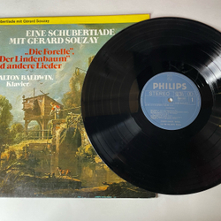 Винтажная виниловая пластинка LP Franz Schubert Франц Шуберт, Gerard Souzay, Dalton Baldwin, Der Lindenbaum Und Andere Lieder (Нидерланды 1977)