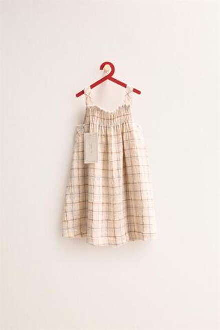 ZARA TIMELESS — ПЛАТЬЕ В КЛЕТКУ, ЭКРЮ