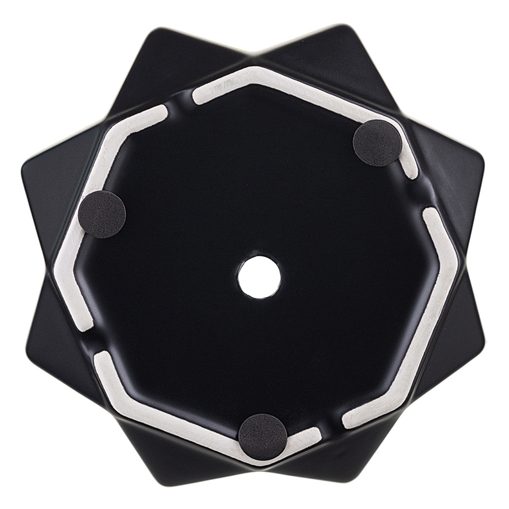 Горшок цветочный rhombus, 12,5 см, матовый черный